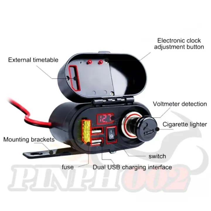 Universal%20Bikes%205V-2.1A%20Motorcycle%20Mobile%20Phone%20USB%20Charger%20Port%20Power%20Adapter%20Socket%20Hot%20(Black)%20-%20Image%207