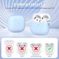 [Only Cover] ARMICO for AirPods 4th Generation Case Cover 2024, Military Grade Soft Silicone Shock-Absorbing for AirPods 4 Case with Keychain. 