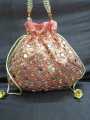 Fancy Pouch potli gol bridal purse :: Bridal satin pouch , Customized and handmade pouch. 