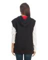 Black Cotton & Fleece Zipper Hoodie For Women1. 