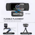 Full HD 1080P Webcam with Microphone and , Automatic Light Correction, 110° Wide Angle USB Webcam for PC, Laptop for Live Streaming, Video Call, Conference, Game, Windows, Mac, Linux. 