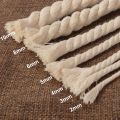 Braided Cord Craft Macrame 3mm Natural Cotton Macrame Rope, Cotton Cord for Wall Hanging, Plant Hangers, Crafts, Knitting, Decorative Projects, Soft Undyed Cotton Rope. 