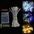 Battery AA Cell Operated Blinking Golden Multi LED Fairy Light for Festival Eid Birthday Party Home Bedroom Wall Glass Decoration. 