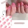 New Long Ballerina False Nails Aurora French Nail Tips Full Cover Simple Lines Fake Nails DIY. 