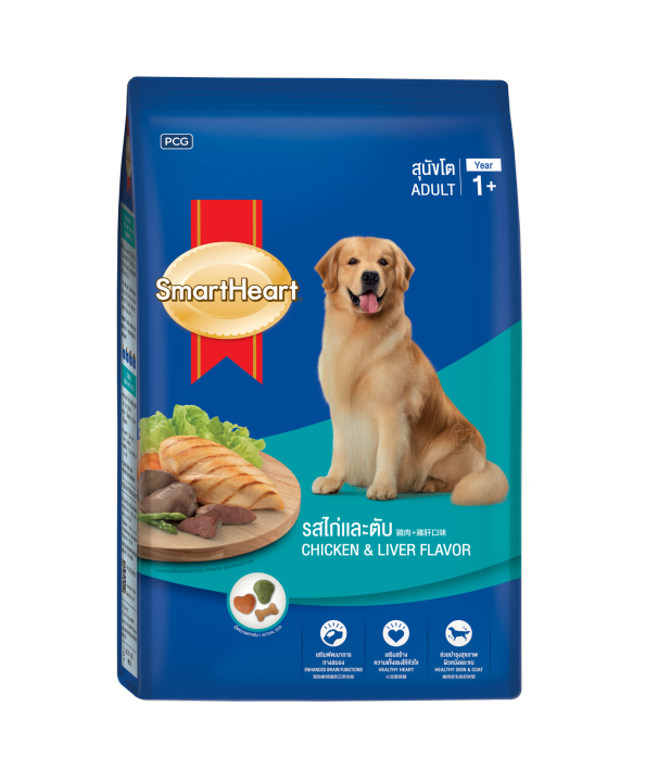 Smart Heart Dry Adult Dog Food With Chicken & Liver Flavor - 1.5Kg