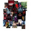 Marvel Stickers Posters Customized in 4x6 inches for Wall decor l Pack of 40 marvel stickers for wall Decoration. 