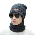 1 Pair Lined Beanie Cap Hat with Neck Warmer Set for Men & Women Snow Proof Inside Furr Wool Unisex Knit for Men & Women Winter Hat Scarf for Men Knit Warm Men's Hats & Caps - Free Size (Brown, Black, Purple, Navy Blue, Camel). 