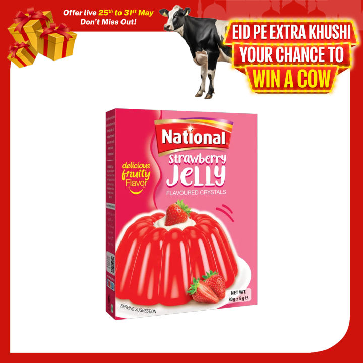 National Crystal Jelly Strawberry 80g