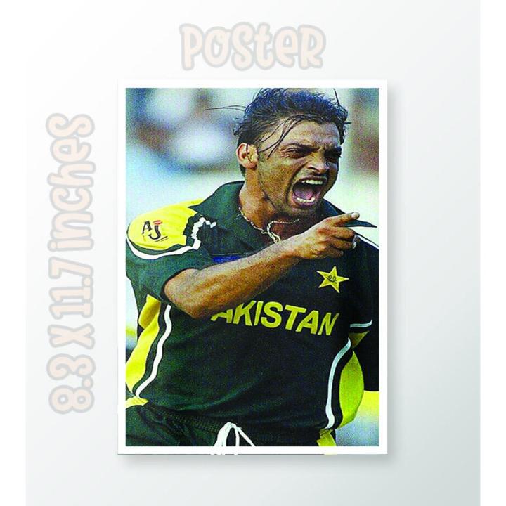 Shoaib Akhtar Poster Best Quality