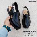 Norozi Kheri AKA Nawabi Kheri - Hand Crafted Black Shine Quetta Norozi Chappal With Double Sole - Hand Made Footwear Pure Leather - Norozi kheri for men - The Adi Store. 