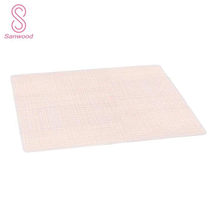 Silicone Table Mat Durable Korean Style Plaid Dining Table Insulation Pad