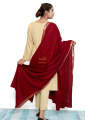 Guzel Zari Kashmiri Shawl - Maroon. 