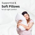 Relaxsit Ball Fibre White cotton Pillow - High-quality Ball Fiber pillows, Super soft and Firm Support cushion Quilted cotton Pillow & Bolsters - Bedding Pillow -  Single - Pack of 2 & 4. 