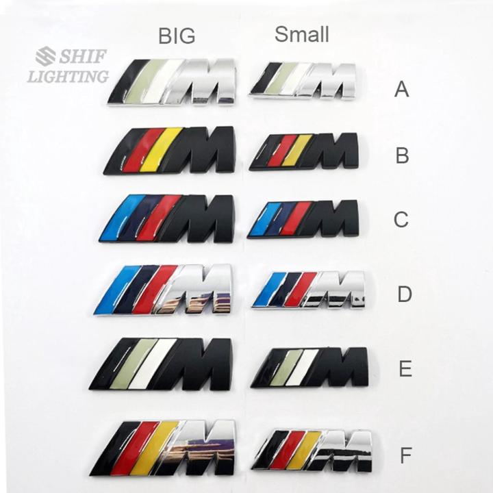 1 x Metal BMW M Logo Car Auto Rear Side Decorative Emblem Sticker Badge Decal For BMW