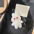 Cute Labubu Plush Toy Cartoon The Monsters Pendant Soft Stuffed Doll Plushies Keychain Car Key Ring Backpack Bag Decor. 