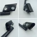 Aluminum 3 Piece Handle Universal Adjustable Black Handle Bar for Motorcycle Hollow Style Adjustable Length For Motorcycle - Blue For Cafe Racers, Honda CD70, CG 125, Suzuki etc. 