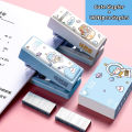 CecyliaXion Cute Cartoon Stapler Set with 400pcs Staples Mini Bear Dinosaur Print Paper Binder Office Binding Tools School. 