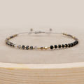 Blame Me, Source insBohemian Wind Black Gem Agate Stone Handmade Beaded Bracelet. 