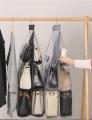 Double side transparent 6 Pocket Foldable Hanging Bag 3 Layers Folding Shelf Bag Purse Handbag Organizer Pocket Hanger Storage. 