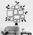 ZF 3D Wooden Wall Tree Decor With Picture Large Size 8 Frames, Wooden Family Tree Photos Frame, Modern. 