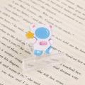 Cute Bear Flower Cartoon Kawaii Acrylic Bookmark Student Chain Metal Clip Page Pendant Office Giftbook Learn Stati E7v1. 