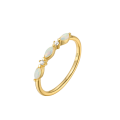 ROXI Fashion Fine Jewelry Rings Luxury Personalized Vintage Gold Plated S925 Sterling Silver SizeNew 925 Jade Opal Gold Ring. 