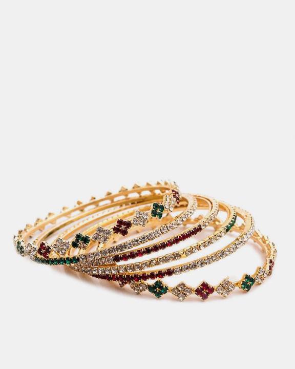 Gold Plated Zirconia Bangles