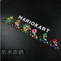 Mario Kart Super Mario Car Sticker Creative Cute Motorcycle Car Novelty Reflective Scratches Cover high quality waterproof Sticker. 