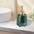 Bathroom Counter Ceramic Liquid Soap Dispenser 260ml Pump Bottle Refillable for Women and Men. 