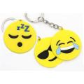PACK OF 3PCS -High quality smile tongue plastic keychain emoji keychain custom keychain. 