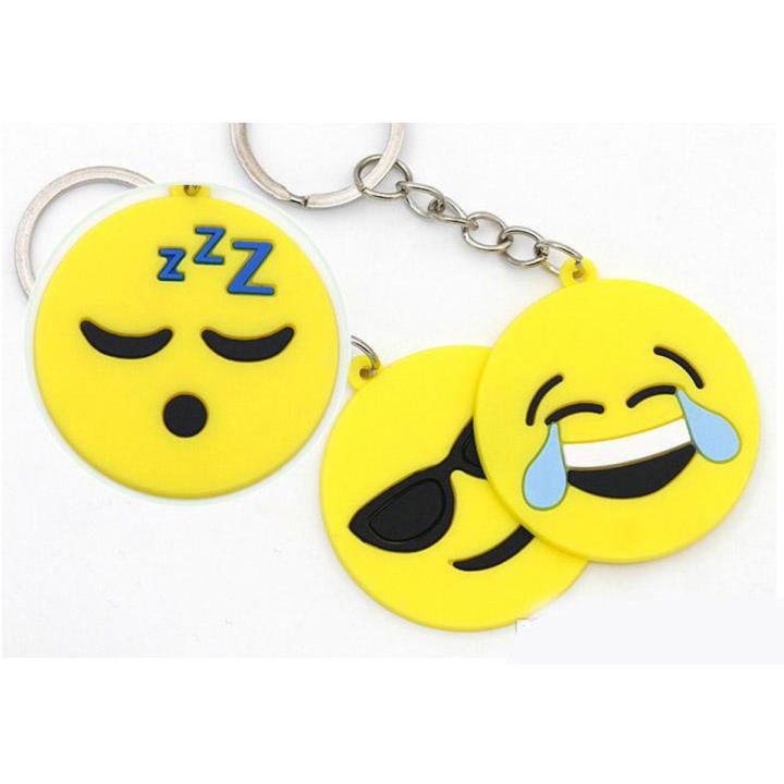 PACK OF 3PCS -High quality smile tongue plastic keychain emoji keychain custom keychain