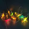 Creative 10 LED Dinosaur String Light For Kids Christmas Fairy Lights Children'S Room Led String Lights Garland Children Gift--Yellow--. 