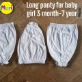 3 Pcs Set Frill Pentie _ White Long Nicker _ For Boys & Girls 3M _ To _ 7Years. 