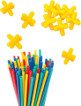 Super Bamboo Sticks Building Blocks | Learning Toys | Creative Toys | Building Block Sticks 200 Pcs For Kids. 