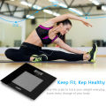 COBY Black Digital Glass Bathroom Scale with Weight Comparison Blue LCD Display. 