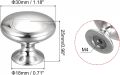 Drawer Pulls and Knobs,1-1/4" Diameter Shiny Silver Round Knobs for Cabinets, Drawers, Solid Zinc Alloy Dresser Handles, Pack Of 2, 4, 10 And 20. 
