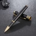 Office Black Chrome Metal Pen Metal Black Ink Fancy Pen Heavy Weighted Ballpoint Pen Family. 