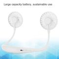 USB Portable Fan Cold Fan Hands Free Neck Fan Hanging Rechargeable Mini Sports Fan 3-Speed Adjustable Neck Dual Fan Home Office, Wearable Sports Fan, Hand Free Mini Personal Fan Wearable Sports Fan, 3 Speeds, White. 