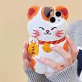 HOCE Fashion Cartoon Lucky Cat Phone Cases For iPhone 15 14 13 11 12 Pro Max 15 Plus XR XS Max Case Cute Style Glossy Soft Silicone Cover. 