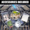 UNBREAKABLE 10" 11L  Aquarium Crystal-Clear Like a Glass Fish Bowl For Pet Hobbyists Decorating Items For Home Crafting Centerpieces Ideal gift item & kid toy for fish enthusiasts (Included Light & Accessories). 
