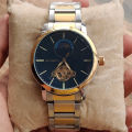 Wrist Watch For Man -  Automatic Boys Watch - Stainless Steel Hand Watch For Men - Wach - Gifts For Men Luxury - Heavy Weight Chain Black & Golden Gents Watch - Business Accessories. 