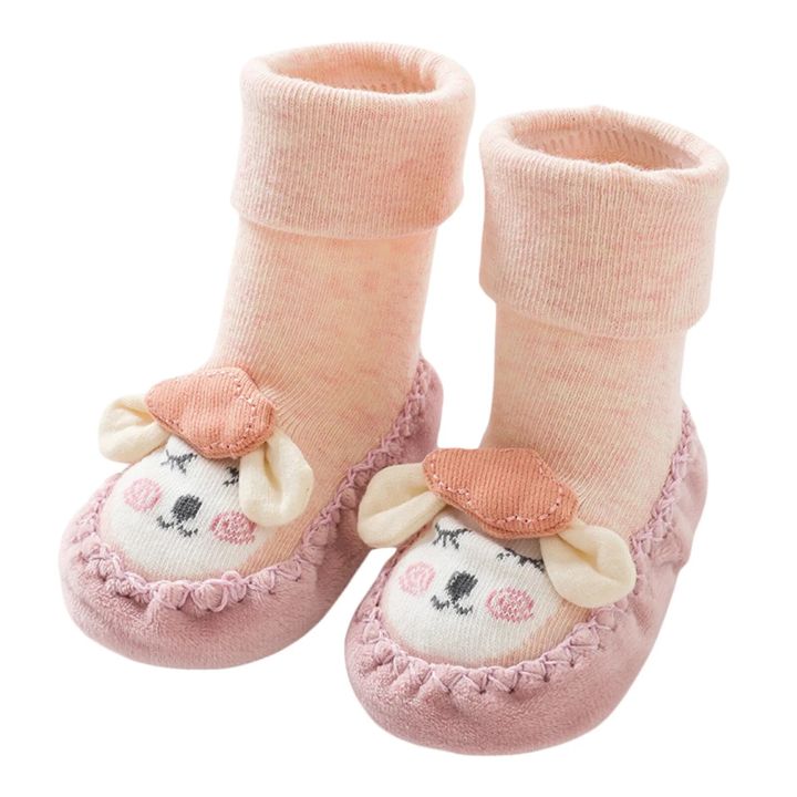 Baby Sock Shoes Cartoon Animal Lamb Winter Warm Non-Slip Soles Stockings Slippers Indoor Outdoor Toddler Boys Girls Socks