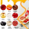 4/12Pcs Mini Portable Sauce Bottles Ketchup Bottle for Lunch Boxes - Travel-Friendly Plastic Condiment Dispensers with Ketchup, Mayonnaise, Mustard, and Jam Labels - Ideal for Picnics and On-the-Go Meals. 