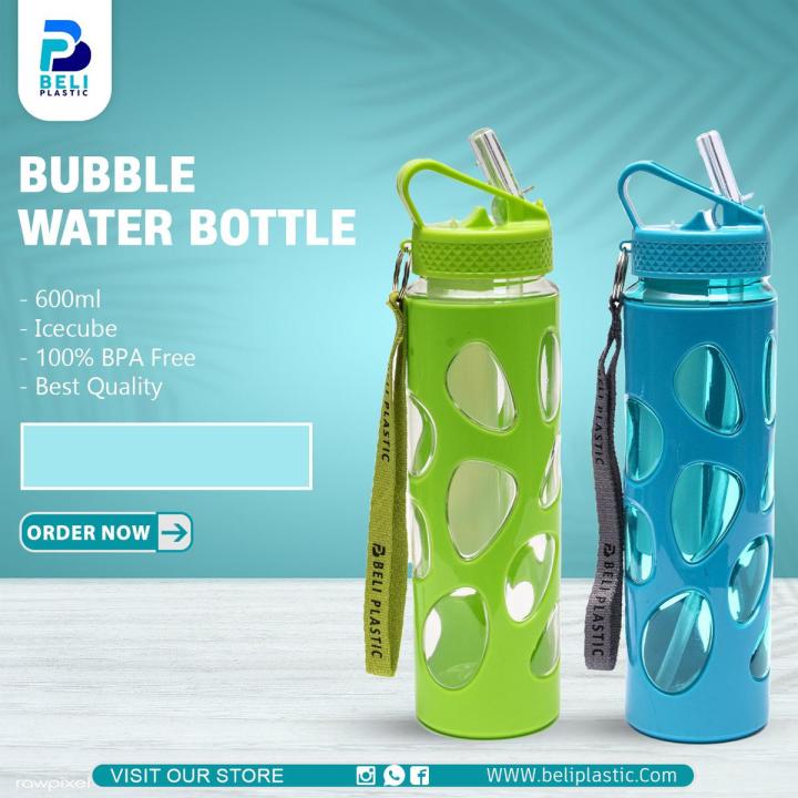 Bubble Cover Water Bottle 600 ml (Sports Design)