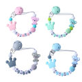 Personalized Name Handmade Baby Silicone Pacifier Anti-Drop Chain Mini Silicone Koala Infant Pacifier Clips Chains. 