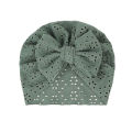 New Baby Turban Hat Candy Color Bow Knotted Hats Summer Breathable Newborn Fetal Cap Soft Elastic Infant Girl Bonnet Beanie. 