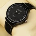 Miler Watch Men Sports Watches Brown Leather Band Analog Quartz Wristwatches. 