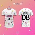 NEW BINI Pink Breathable Quick-drying Jersey Full Sublimation  Tshirt. 