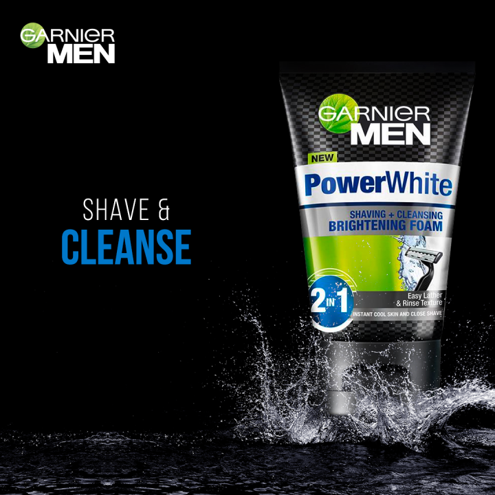 Garnier%20Men%20Power%20Bright%202-in-1%20Brightening%20Facewash%20and%20Shaving%20Foam%20100%20ml%20-%20Image%203