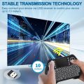 Wireless Keyboard Remote Control with Touchpad Mouse Combo, 7-colors Backlit Rechargeable Portable Keyboard for Android TV Box, Smart TV, PC, Windows, HTPC, Laptop Wireless Mini Keyboards. 